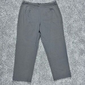 Eileen Fisher Women's Size 3x Gray Elastic Waist Straight Leg Pull On Pants